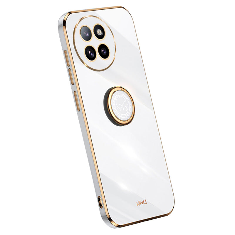 XINLI For Xiaomi Civi 4 Pro 5G Phone Cover Electroplating Frame Ring Kickstand Anti-drop TPU Case XINLI For Xiaomi Civi 4 Pro 5G Phone Cover Electroplating Frame Ring Kickstand Anti-drop TPU Case